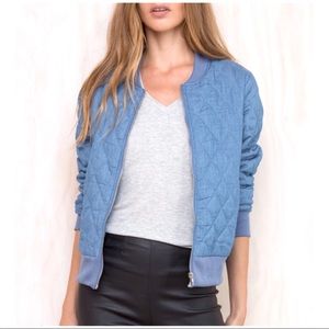 MINKPINK CHAMBRAY BOMBER JACKET